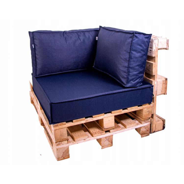 Paletové sedenie Golden Garden GG47/1 podsedák a vankúš 80cm x 80cm x 15cm Tmavo modré